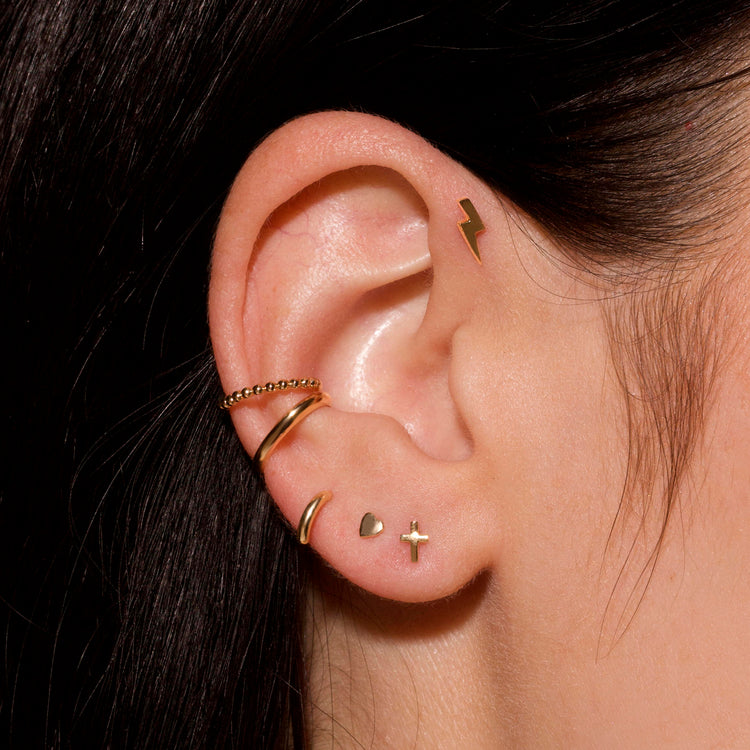Tiny Black Diamond Stud Earrings – Lotus Stone Design